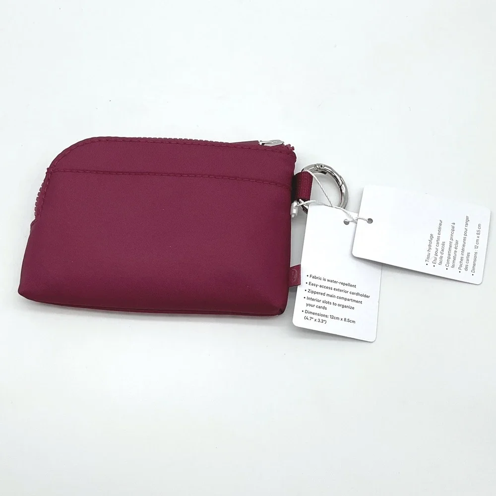 Lululemon Clippable Card‎ Pouch Deep Luxe Pink Peony LW9EFFS NWT
